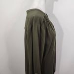 D&Co. Dark Green Knit Top Size Medium Olive Green Half Photo 2