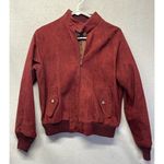 Vintage 80s Britches Georgetowne Red Leather Zip Jacket Size 12 Women’s Western Photo 0