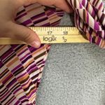 The Limited  Silk Blouse S Multicolor Geometric Print Retro Y2K Career Dopamine‎ Photo 2