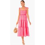 Tuckernuck  Pomander Place Gingham Nellie Dress Electric Pink‎ Size Large Photo 1