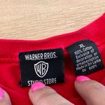 VTG Warner Bros Looney Tunes Bugs Bunny Tasmanian Devil soccer tshirt size XL Red Photo 3