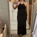 Vintage Zum Zum 90’s Rhinestone Black Mesh Halter Dress Size 6 Photo 1