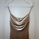 Revelry Skye Velvet Champagne Cowl Neck Maxi Dress Size 2 Gold Photo 3
