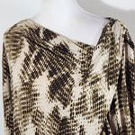 Ellen Tracy  Brown Snakeskin Print Dress Size Medium Wedding Guest Dress Photo 2