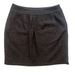 Eileen Fisher  Herringbone Wool Blend Mini Skirt Italian Fabric Womens XS Pleated Photo 0