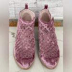 Jeffrey Campbell  Taggart Booties in lush blush velvet size 8.5 Photo 2