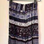 Ecote  Blue Pasadena Boho Wide Leg Flare Pants - Size: XS Photo 4