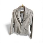 NY&C Women's Size 2 Stretch Plaid Blazer Career Workwear Jacket Office Gray Photo 2