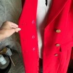 Elliatt  Vibrant Red Long Coat Double breasted gold buttons NWOT quiet luxury Photo 12
