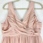 Revelry Zoe Chiffon Dress Size 10 Bridesmaid Criss Cross Empire Waist Wedding Pink Photo 5