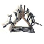 J.Crew New Stella Glen Plaid Black & White Bow Heels Size 9 Photo 3