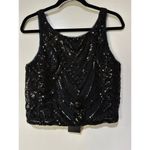 Le Superbe Supremes Cami Tank Size Small NWT Black Deco Sequins Lace Dressy Photo 1