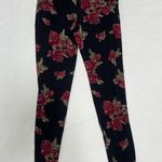 No Boundaries Floral Black and Red Women's Joggers  Photo 3