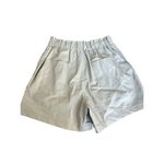 Modern Citizen  Women's Tan Paperbag High Rise Vegan Leather Shorts Size‎ Large Photo 3
