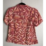 Tommy Bahama  Womens Small Orange Floral Silk Blouse Button Front Beach Tropical Photo 1