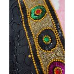 Laurence Kazar Vintage Beaded Jacket Sequin Black Green Gold Long Sleeve L Photo 8