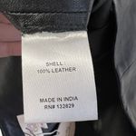 Camila Coelho NEW  Sz M Cora Leather Straight Leg Pants Split Hem Black Photo 11