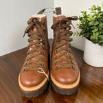 Grenson Nanette Shearling Pebble Grain Leather Boot Size US 6.5 Retail $686 Brown Photo 2
