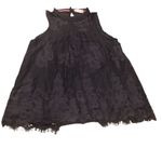 Altar'd State Altar’d State black lace overlay sleeveless high neck keyhole open in back blous Photo 1