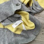 Gap Vtg Y2k Gray Yellow Colorblock Stripe Cardigan Sweater Cashmere Womens Med Photo 3