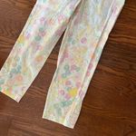 Talbots NWT Perfect Crop Pants Abstract Floral Print Wormens Size 6 Preppy Photo 5