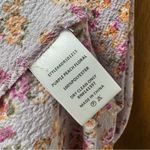 ASTR  Puff Sleeve V-Neck Back Cutout Floral A-Line Midi Dress Purple Peach Large Photo 9