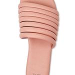 Time & Tru  Sandals Size 10 Multi Band Slides Blush Color New Photo 3