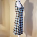 California Concepts Blue Tan Brown Plaid Sleeveless Midi Dress Juniors 5 Blue Size undefined Photo 3