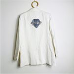 Zadig & Voltaire off-white "Art is Truth" rhinestone embellished blazer NEW Photo 6