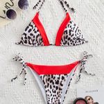 SheIn Red Leopard Bikini Set Photo 1