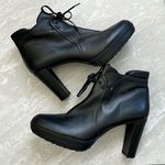 Stuart Weitzman [] Black Leather Ankle Moto Boots Photo 0