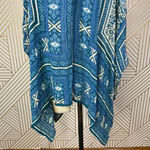 Raga  Pom Trim Hooded Poncho Kimono‎ Blue Photo 8
