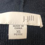 J.Jill Navy Blue Flat Knit Open Cardigan w Hand Pockets Sz XS Photo 5