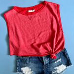 Free People NWT  Fresh To Def Guava Berry French Terry Pullover Tank Photo 7