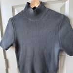 ZARA Women’s Grey Knitted High Neck Cropped Top Size Large new Photo 1