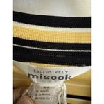 Misook Maize Yellow Black‎ White Stripe Knit Top Women’s Size XL 3/4 Long Sleeve Photo 5