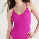 No Boundaries  Juniors' Wrinkle One Piece Swimsuit, Size M (7-9) Photo 0