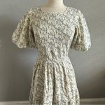 Dear Georgie Elizabeth Dress in Leaves Size‎ Small NWT 100% Cotton Gray Photo 1