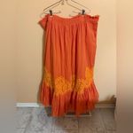 Anthropologie  Floreat Sanoh Gauze Orange Maxi Skirt Photo 5