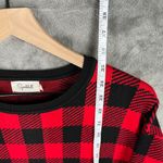 Spadehill Buffalo Plaid Long Sleeve Mini Dress Women’s XL Holiday Cozycore Xmas Red Photo 3