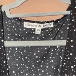 Allison & Kelly Polka Dot Tie cutout Puff Sleeve Ruffle Tiered Romper black XS Photo 2