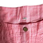 Boutique  Womens Blouse Top Short Sleeve Eyelet Button Accent Cotton Pink XL Photo 5