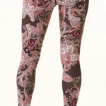 Robert Graham High waste Leggings with Paisley and leopard print C15 Brown Size L Photo 1