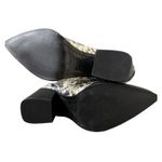 Marc Fisher Boots Womens 7M Black Gray Oshay Pointed Snakeskin Western Cowgirl Photo 6