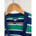 Lands' End Cable Knit Tie Front Stripe Sweater Size XS Photo 5