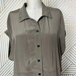 Kain Label Tan‎ Beige Silk Short Sleeve Shirtdress Size US 8 Tan Photo 2