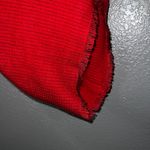 Red Fringe Knit Scarf Cozy Soft Winter Wrap Acrylic Warm Solid Shawl Photo 2