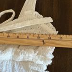 Line and Dot Claire Babydoll Mini Dress White Eyelet Tie Front XS Coquette Fairy Photo 8