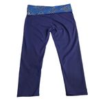 Fabletics ‎ Women L Salar Fold Over Waist Yoga Pant Dark Blue Photo 2