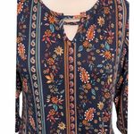 Tiffany Grey Floral Bar Blouse Petite Medium‎ Blue Size undefined Photo 8